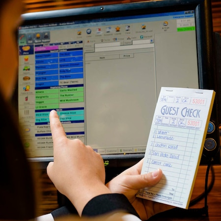 National Checking 3.5"x6.75" 1 Part Green 16 Line Guest Check 50 Checks, PK50 G3674SP